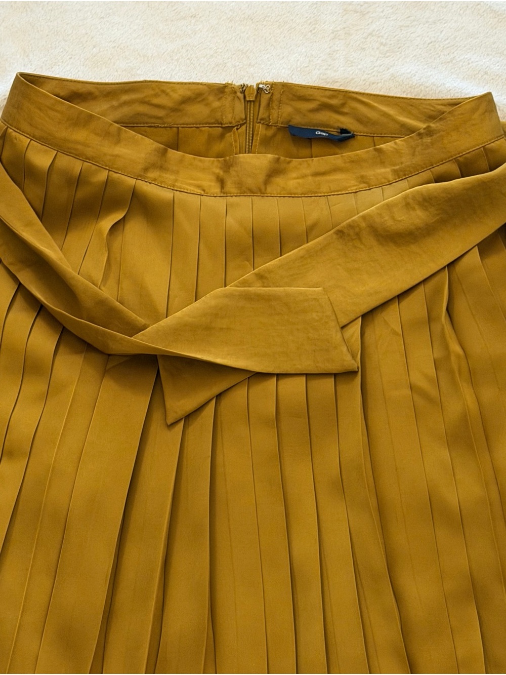 GAP Pleated Mini Skirt in Mustard Yellow - Picture 2 of 3